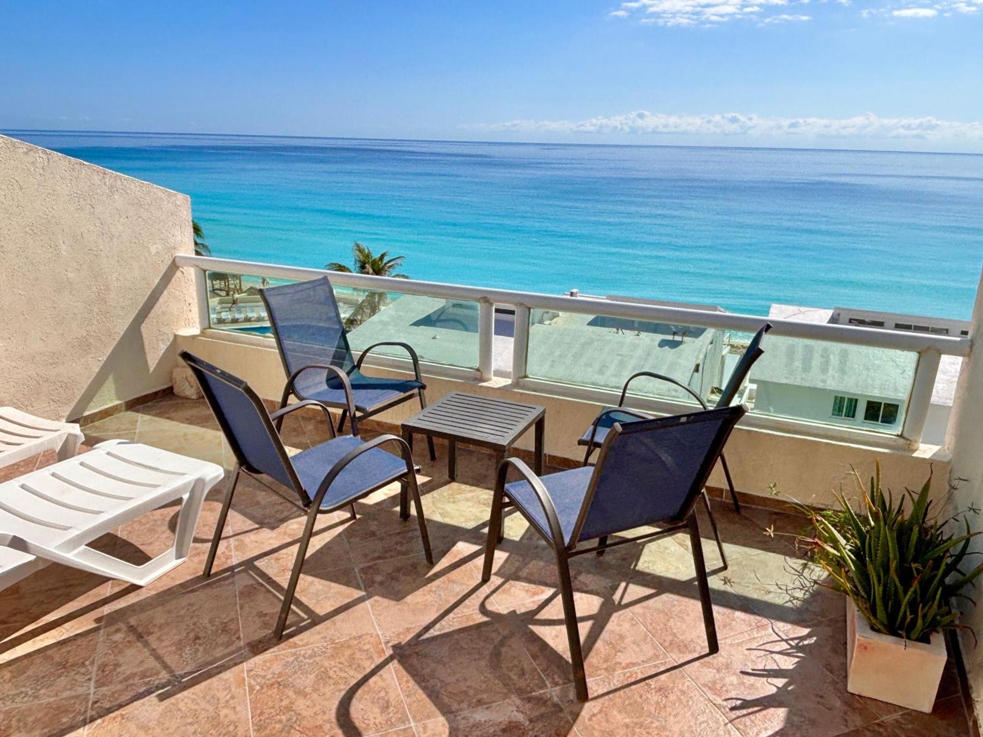 Penthouse Spectacular Ocean View Terrace Brisas Cancun Hotel Zone Luaran gambar
